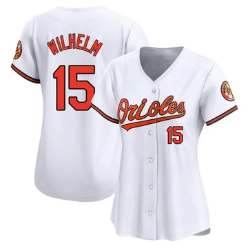 Women's Baltimore Orioles Hoyt Wilhelm ＃15 White Limited Home Jersey
