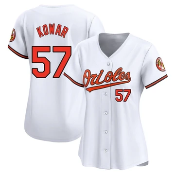 Women's Baltimore Orioles Jackson Kowar ＃57 White Limited Home Jersey