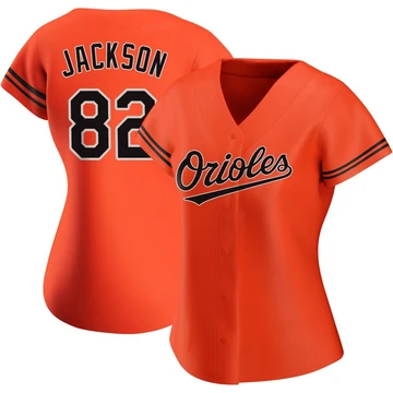 Women's Baltimore Orioles Jeremiah Jackson ＃82 Orange Replica Alternate Jersey