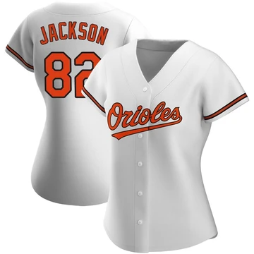 Women's Baltimore Orioles Jeremiah Jackson ＃82 White Replica Home Jersey