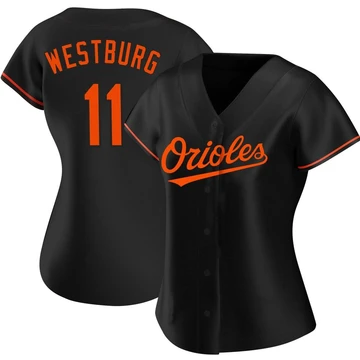 Women's Baltimore Orioles Jordan Westburg ＃11 Black Authentic Alternate Jersey