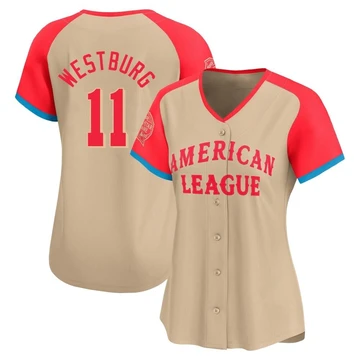Women's Baltimore Orioles Jordan Westburg ＃11 Cream Limited American League 2024 All-Star Game Jersey