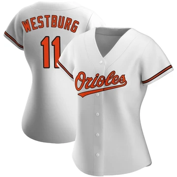 Women's Baltimore Orioles Jordan Westburg ＃11 White Authentic Home Jersey