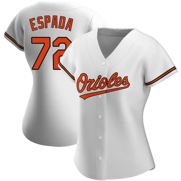 Women's Baltimore Orioles Jose Espada ＃72 White Replica Home Jersey