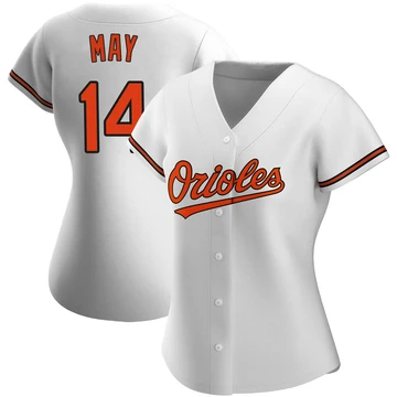 Women's Baltimore Orioles Lee May ＃14 White Replica Home Jersey