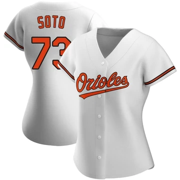 Women's Baltimore Orioles Livan Soto ＃73 White Replica Home Jersey