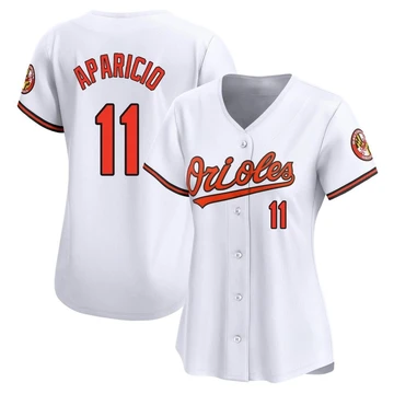 Women's Baltimore Orioles Luis Aparicio ＃11 White Limited Home Jersey