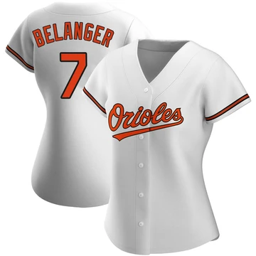 Women's Baltimore Orioles Mark Belanger ＃7 White Replica Home Jersey