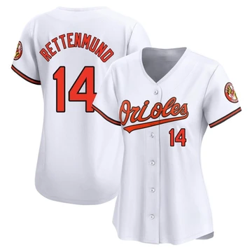 Women's Baltimore Orioles Merv Rettenmund ＃14 White Limited Home Jersey