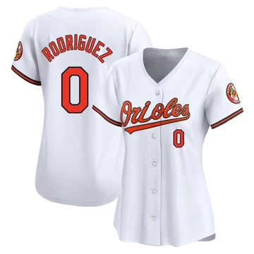 Women's Baltimore Orioles Miguel Rodriguez ＃0 White Limited Home Jersey
