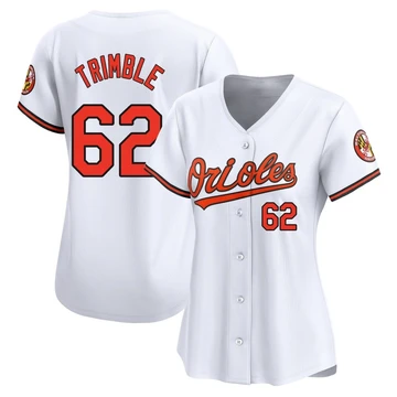 Women's Baltimore Orioles Reed Trimble ＃62 White Limited Home Jersey
