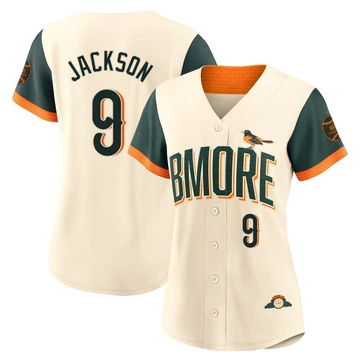 Women's Baltimore Orioles Reggie Jackson ＃9 Cream Limited 2026 City Connect Stadium Jersey