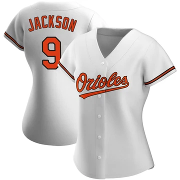 Women's Baltimore Orioles Reggie Jackson ＃9 White Authentic Home Jersey
