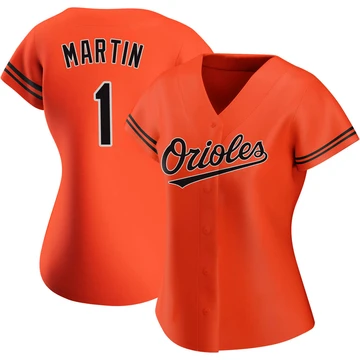 Women's Baltimore Orioles Richie Martin ＃1 Orange Replica Alternate Jersey