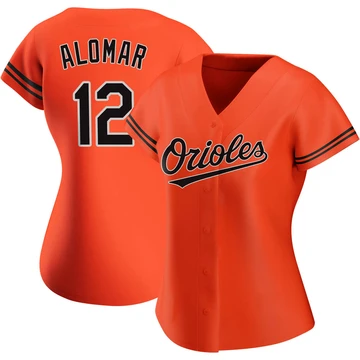 Women's Baltimore Orioles Roberto Alomar ＃12 Orange Replica Alternate Jersey
