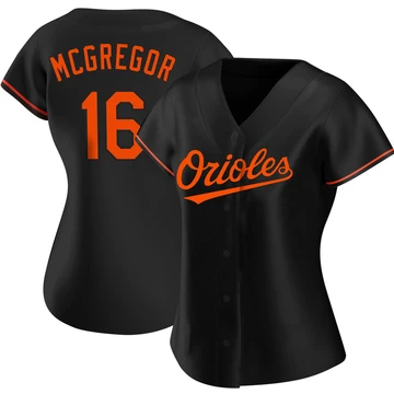 Women's Baltimore Orioles Scott Mcgregor ＃16 Black Replica Alternate Jersey