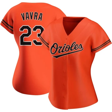 Women's Baltimore Orioles Terrin Vavra ＃23 Orange Replica Alternate Jersey