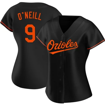 Women's Baltimore Orioles Tyler O'Neill ＃9 Black Replica Alternate Jersey