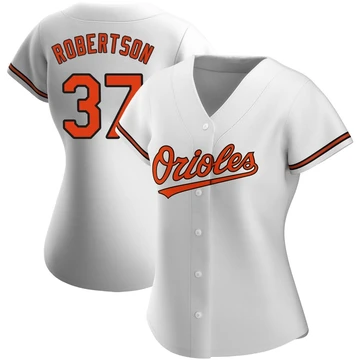 Women's Baltimore Orioles Will Robertson ＃37 White Replica Home Jersey