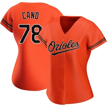 Women's Baltimore Orioles Yennier Cano ＃78 Orange Replica Alternate Jersey