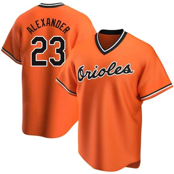 Youth Baltimore Orioles Blaze Alexander ＃23 Orange Replica Alternate Cooperstown Collection Jersey