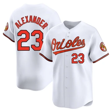 Youth Baltimore Orioles Blaze Alexander ＃23 White Limited Home Jersey