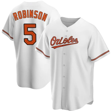 Youth Baltimore Orioles Brooks Robinson ＃5 White Replica Home Jersey