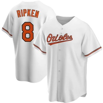 Youth Baltimore Orioles Cal Ripken ＃8 White Replica Home Jersey
