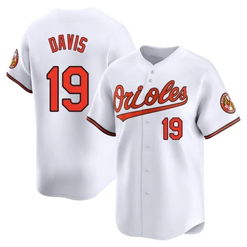 Youth Baltimore Orioles Chris Davis ＃19 White Limited Home Jersey