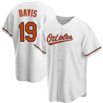 Youth Baltimore Orioles Chris Davis ＃19 White Replica Home Jersey