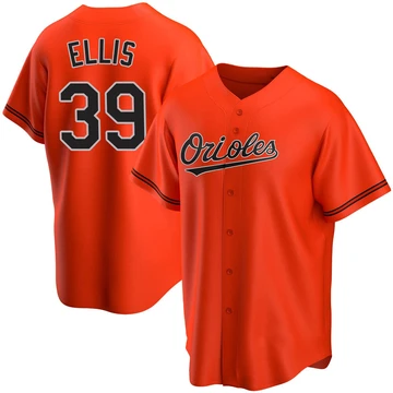 Youth Baltimore Orioles Chris Ellis ＃39 Orange Replica Alternate Jersey
