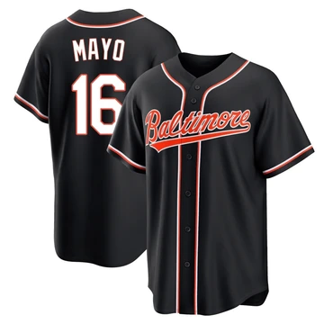 Youth Baltimore Orioles Coby Mayo ＃16 Black Replica Fashion Out Jersey
