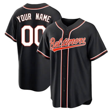 Youth Baltimore Orioles Custom ＃00 Black Replica Fashion Out Jersey