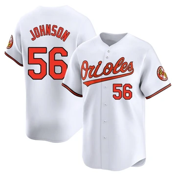 Youth Baltimore Orioles Daniel Johnson ＃56 White Limited Home Jersey