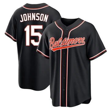 Youth Baltimore Orioles Davey Johnson ＃15 Black Replica Fashion Out Jersey
