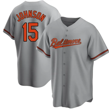 Youth Baltimore Orioles Davey Johnson ＃15 Gray Replica Road Jersey