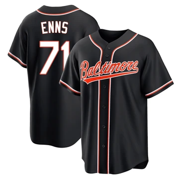 Youth Baltimore Orioles Dietrich Enns ＃71 Black Replica Fashion Out Jersey