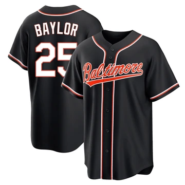 Youth Baltimore Orioles Don Baylor ＃25 Black Replica Fashion Out Jersey