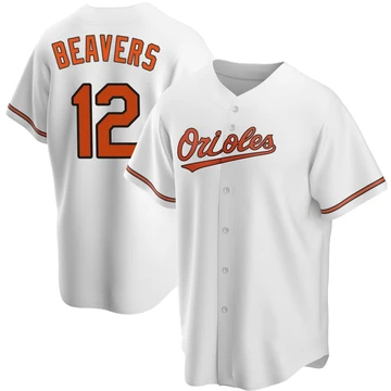 Youth Baltimore Orioles Dylan Beavers ＃12 White Replica Home Jersey