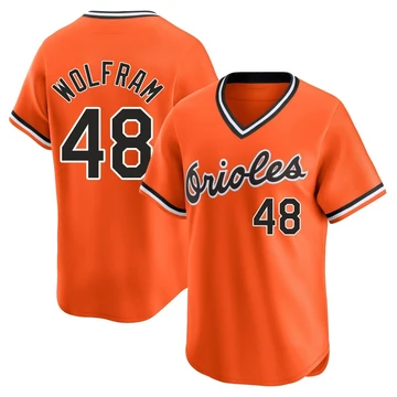 Youth Baltimore Orioles Grant Wolfram ＃48 Orange Limited Cooperstown Collection Jersey