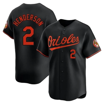 Youth Baltimore Orioles Gunnar Henderson ＃2 Black Limited Alternate Jersey