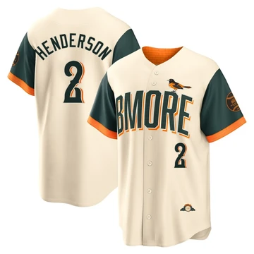 Youth Baltimore Orioles Gunnar Henderson ＃2 Cream Limited 2026 City Connect Stadium Jersey