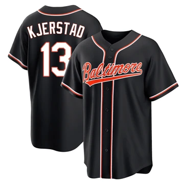 Youth Baltimore Orioles Heston Kjerstad ＃13 Black Replica Fashion Out Jersey