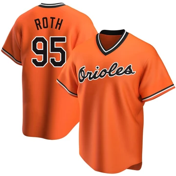 Youth Baltimore Orioles Houston Roth ＃95 Orange Replica Alternate Cooperstown Collection Jersey