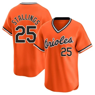 Youth Baltimore Orioles Jacob Stallings ＃25 Orange Limited Cooperstown Collection Jersey