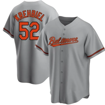 Youth Baltimore Orioles Joey Krehbiel ＃52 Gray Replica Road Jersey