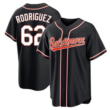 Youth Baltimore Orioles Johnathan Rodriguez ＃62 Black Replica Fashion Out Jersey