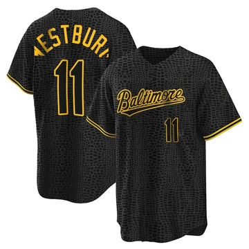 Youth Baltimore Orioles Jordan Westburg ＃11 Black Replica Snake Skin City Jersey