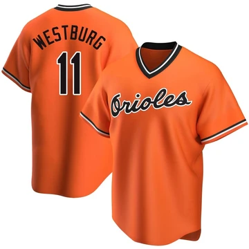 Youth Baltimore Orioles Jordan Westburg ＃11 Orange Replica Alternate Cooperstown Collection Jersey