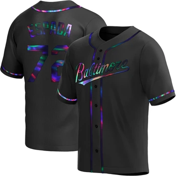 Youth Baltimore Orioles Jose Espada ＃72 Black Replica Holographic Alternate Jersey